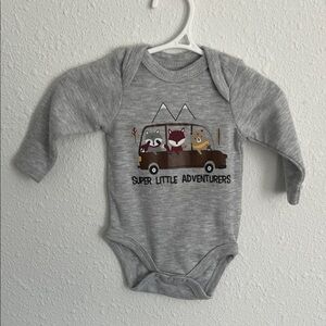Gray Super Little Adventurers Bodysuit